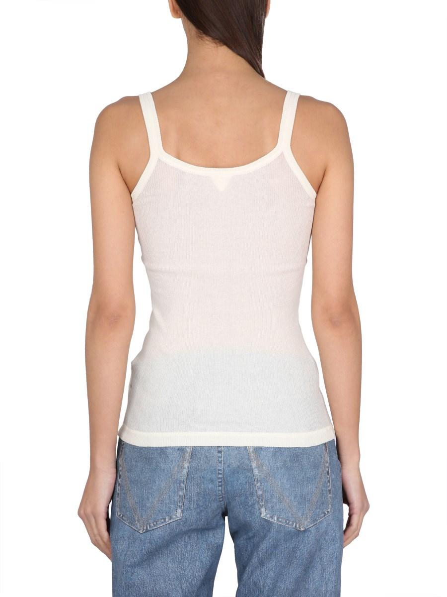 BOTTEGA VENETA TOP IN COTONE LEGGERO SLIM FIT