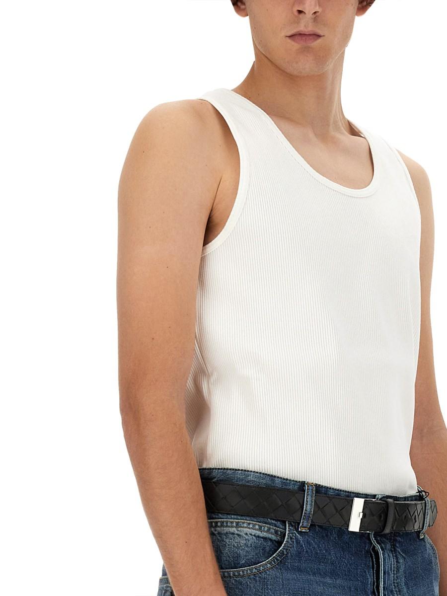 BOTTEGA VENETA TOP IN JERSEY DI COTONE A COSTE