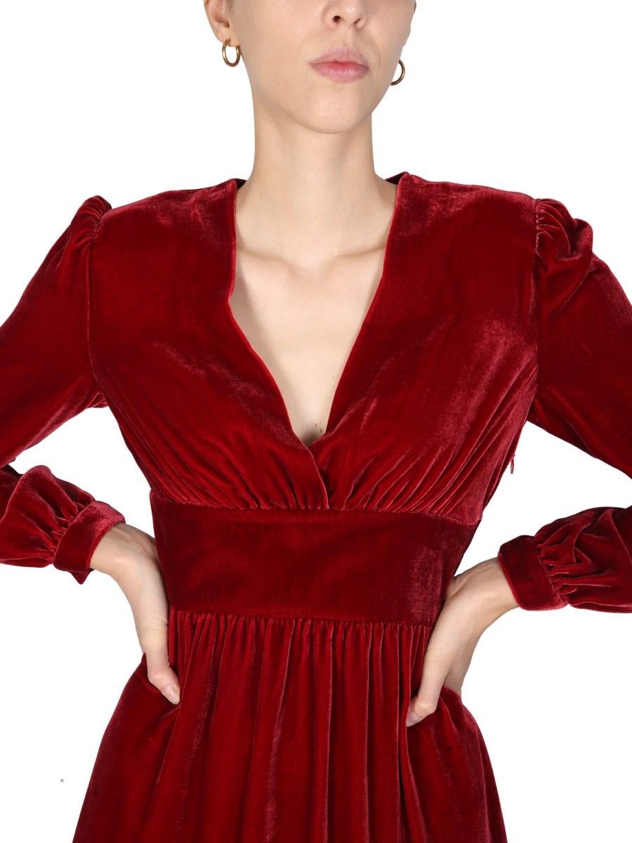 BOUTIQUE MOSCHINO ABITO MIDI IN VELLUTO PANNÉ