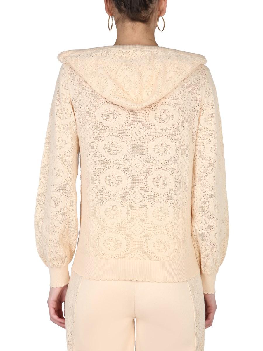 BOUTIQUE MOSCHINO FELPA "SUMMER 70'S" IN COTONE