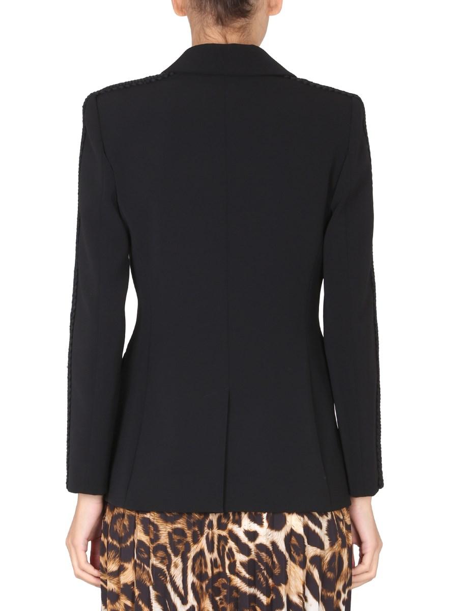 BOUTIQUE MOSCHINO GIACCA MONOPETTO CON RICAMO