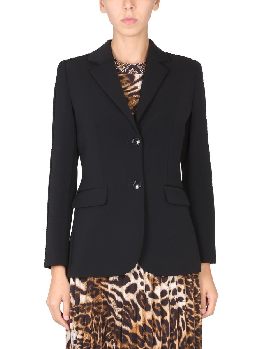 BOUTIQUE MOSCHINO GIACCA MONOPETTO CON RICAMO