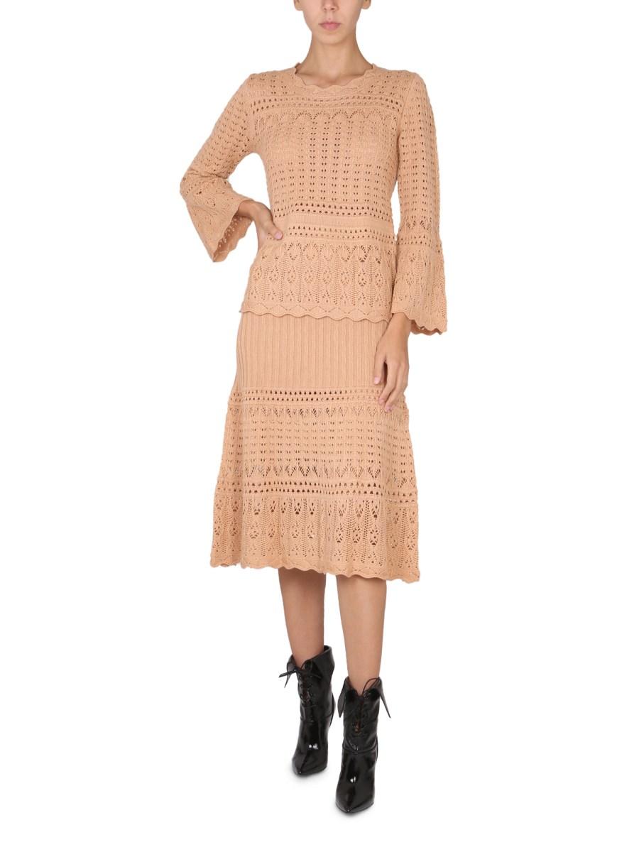 BOUTIQUE MOSCHINO GONNA MIDI IN MISTO LANA