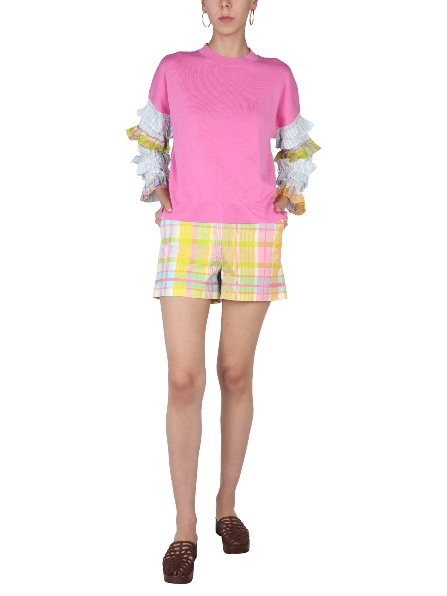 BOUTIQUE MOSCHINO MAGLIA IN COTONE CON RUCHES