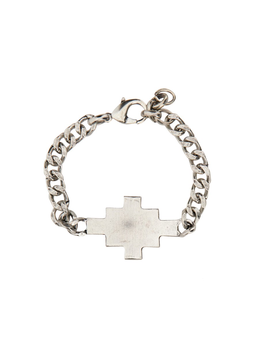 MARCELO BURLON COUNTY OF MILAN BRACCIALE A CATENA IN METALLO CON CROSS
