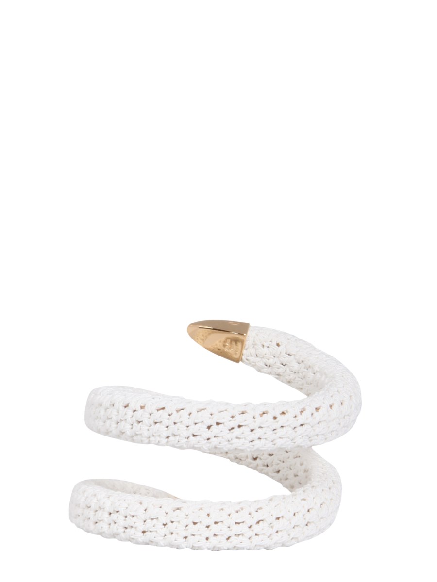 BOTTEGA VENETA BRACCIALE A SPIRALE RIVESTITO IN CROCHET