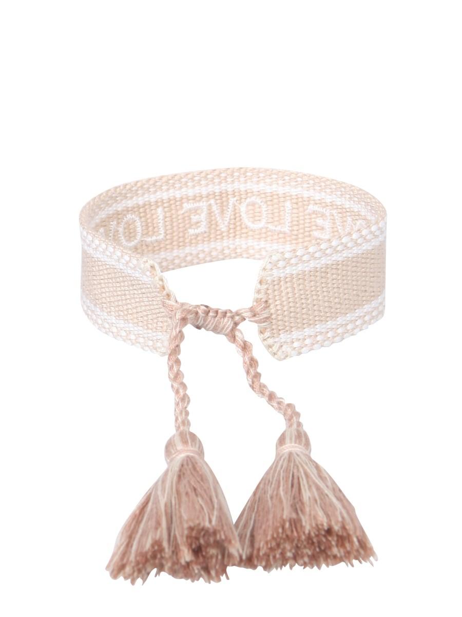 LABEL K BRACCIALE IN TESSUTO INTRECCIATO "LOVE LOVE LOVE"