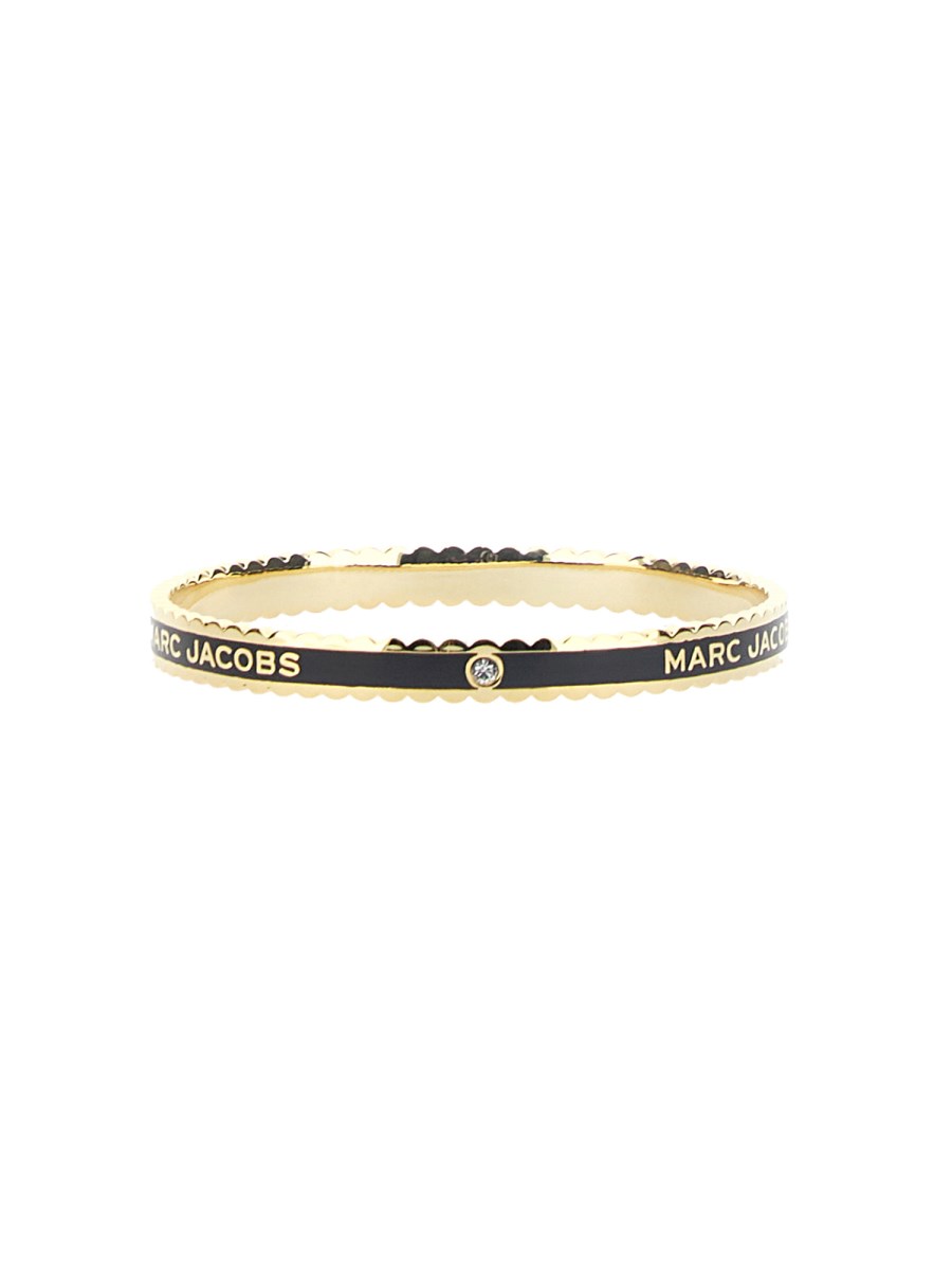 MARC JACOBS BRACCIALE THE MEDALLION IN OTTONE CON LOGO