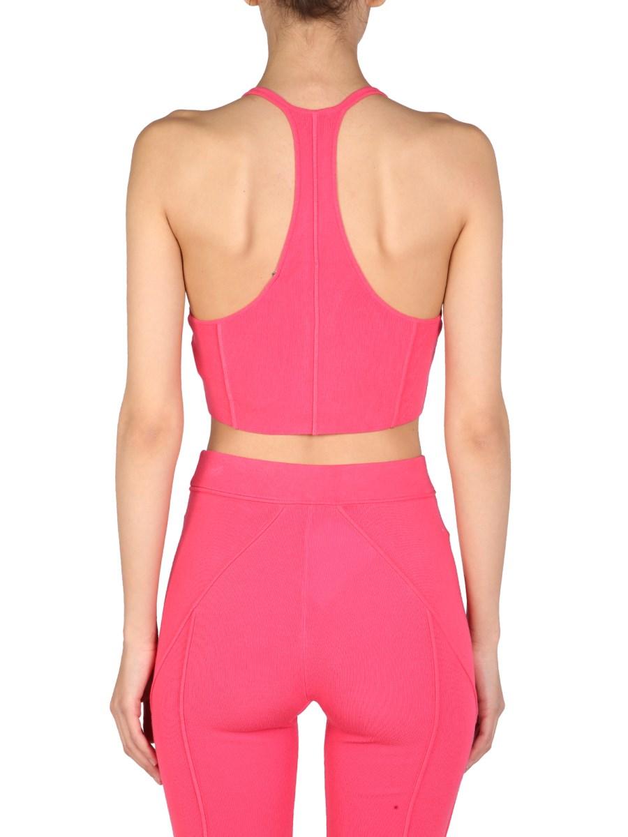 HELMUT LANG BRALETTE IN VISCOSA CON LAVORAZIONE A COSTE