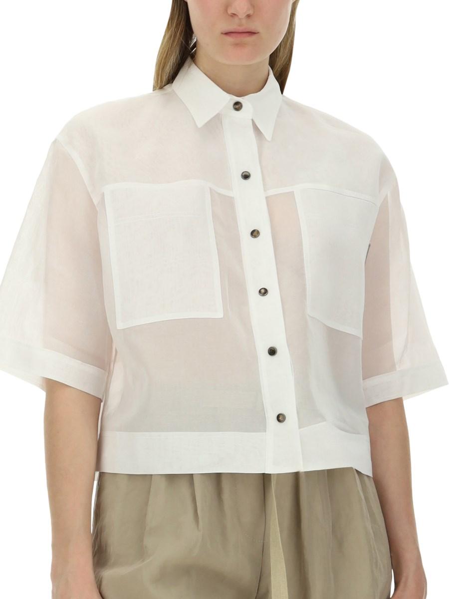 BRUNELLO CUCINELLI CAMICIA IN ORGANZA