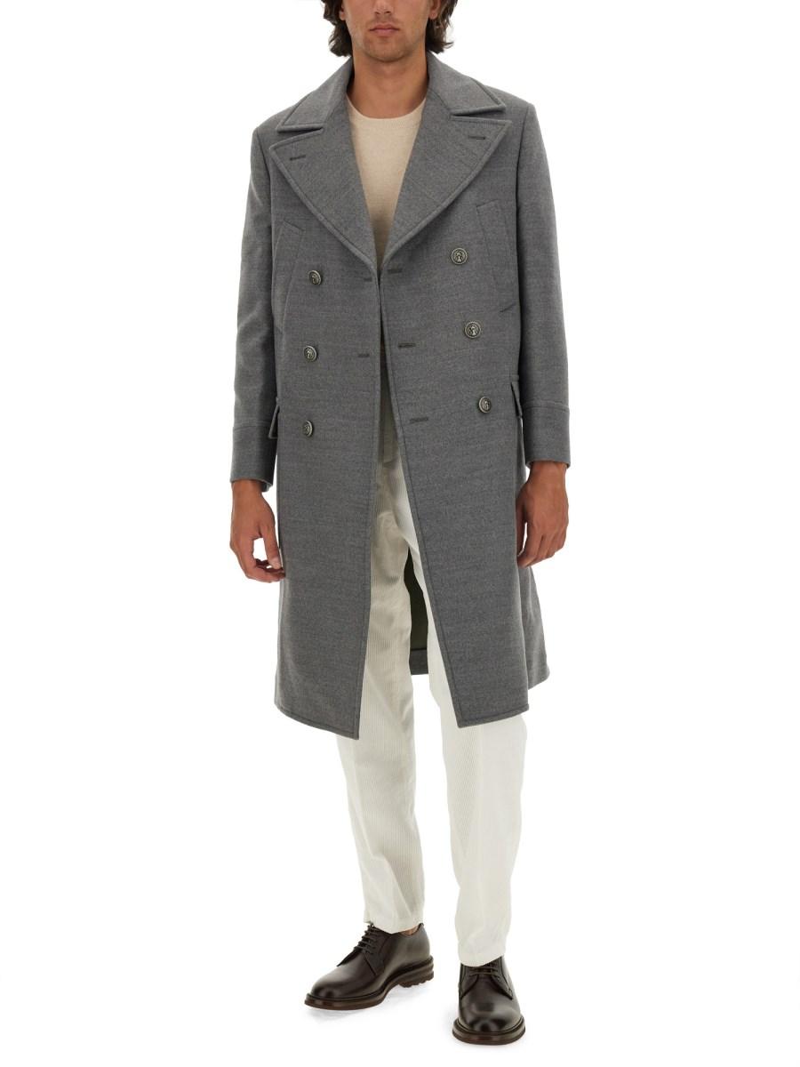 BRUNELLO CUCINELLI CAPPOTTO DOPPIOPETTO IN LANA