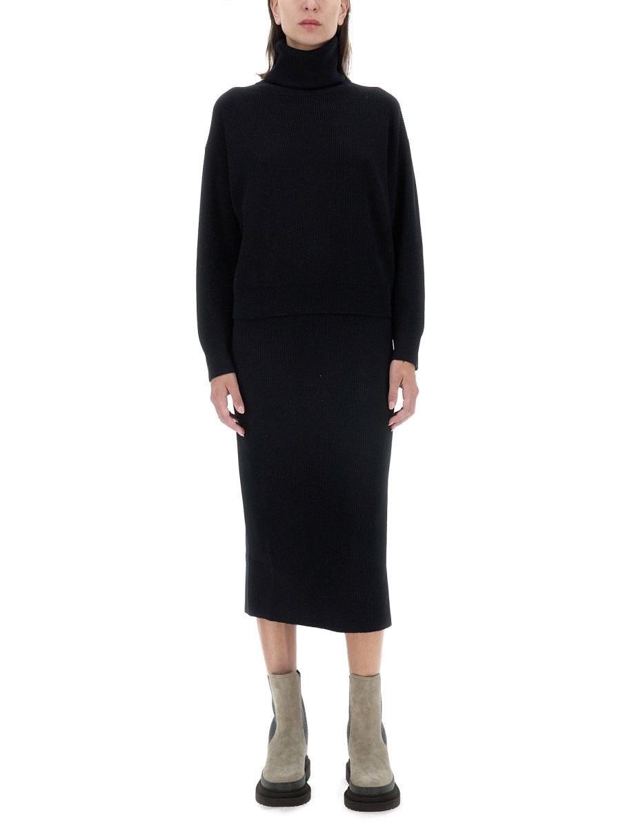 BRUNELLO CUCINELLI MAGLIA IN LANA CON COLLO ALTO