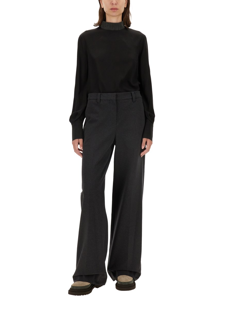 BRUNELLO CUCINELLI PANTALONE WIDE LEG