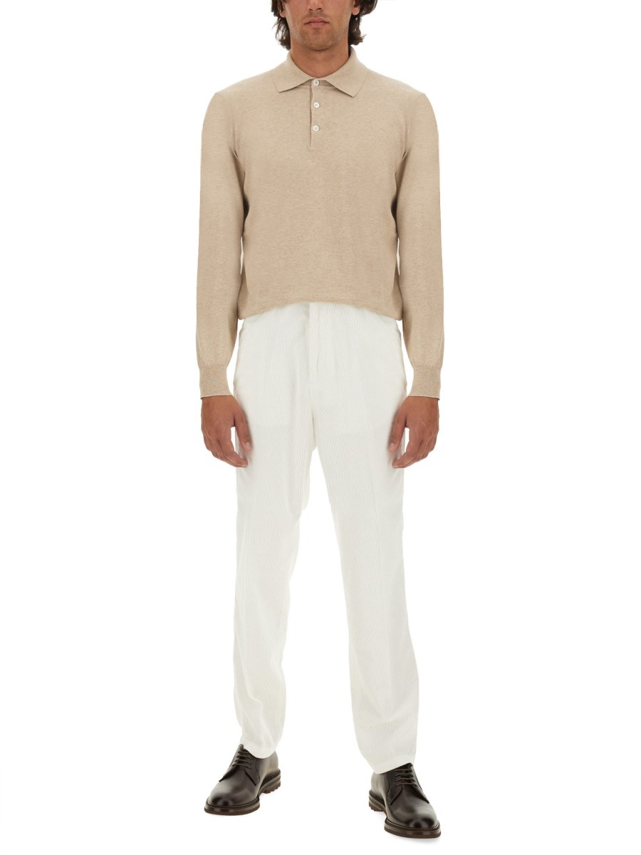 BRUNELLO CUCINELLI POLO REGULAR FIT IN MAGLIA