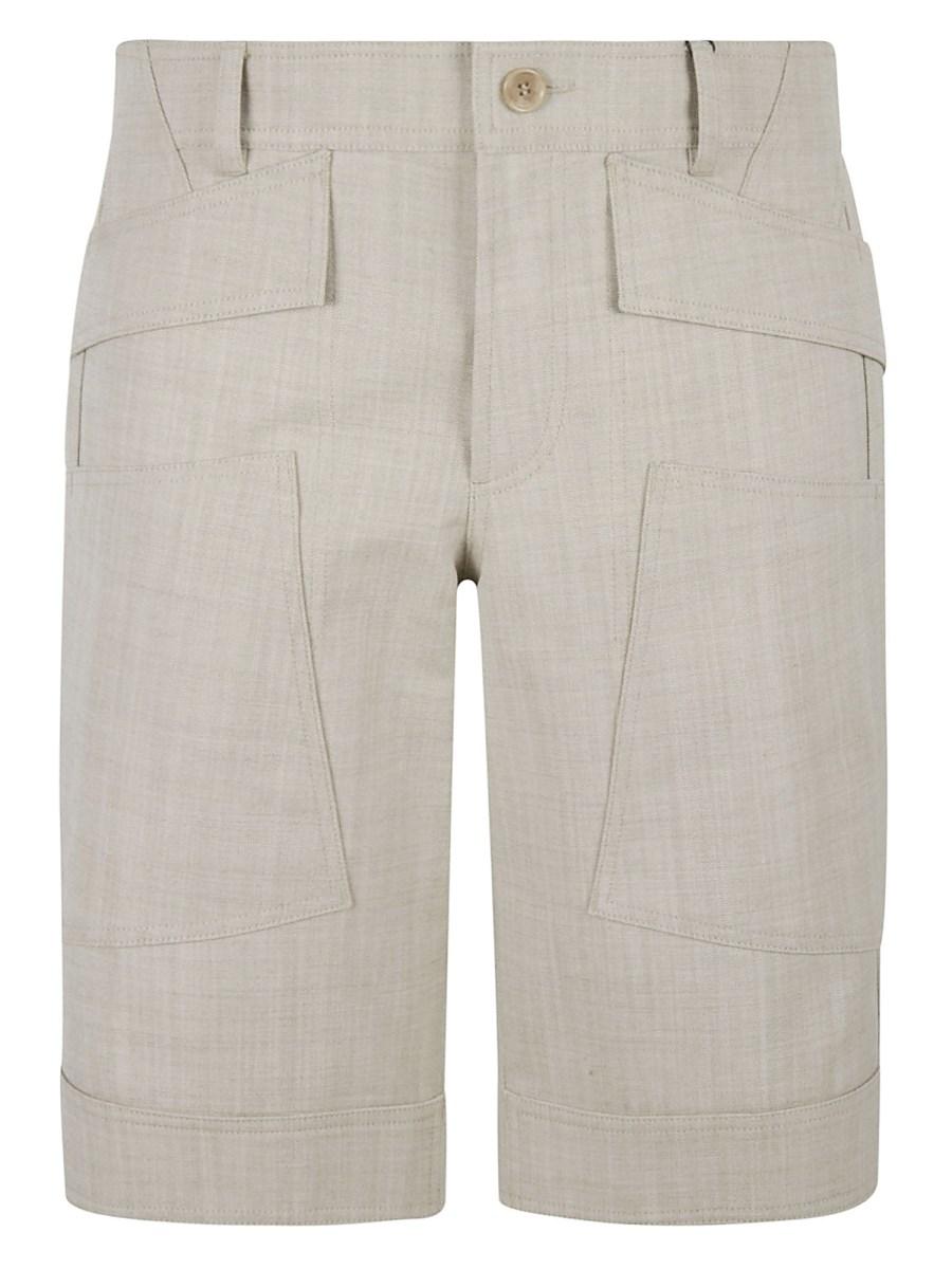 BURBERRY BERMUDA IN LANA GRAIN DE POUDRE