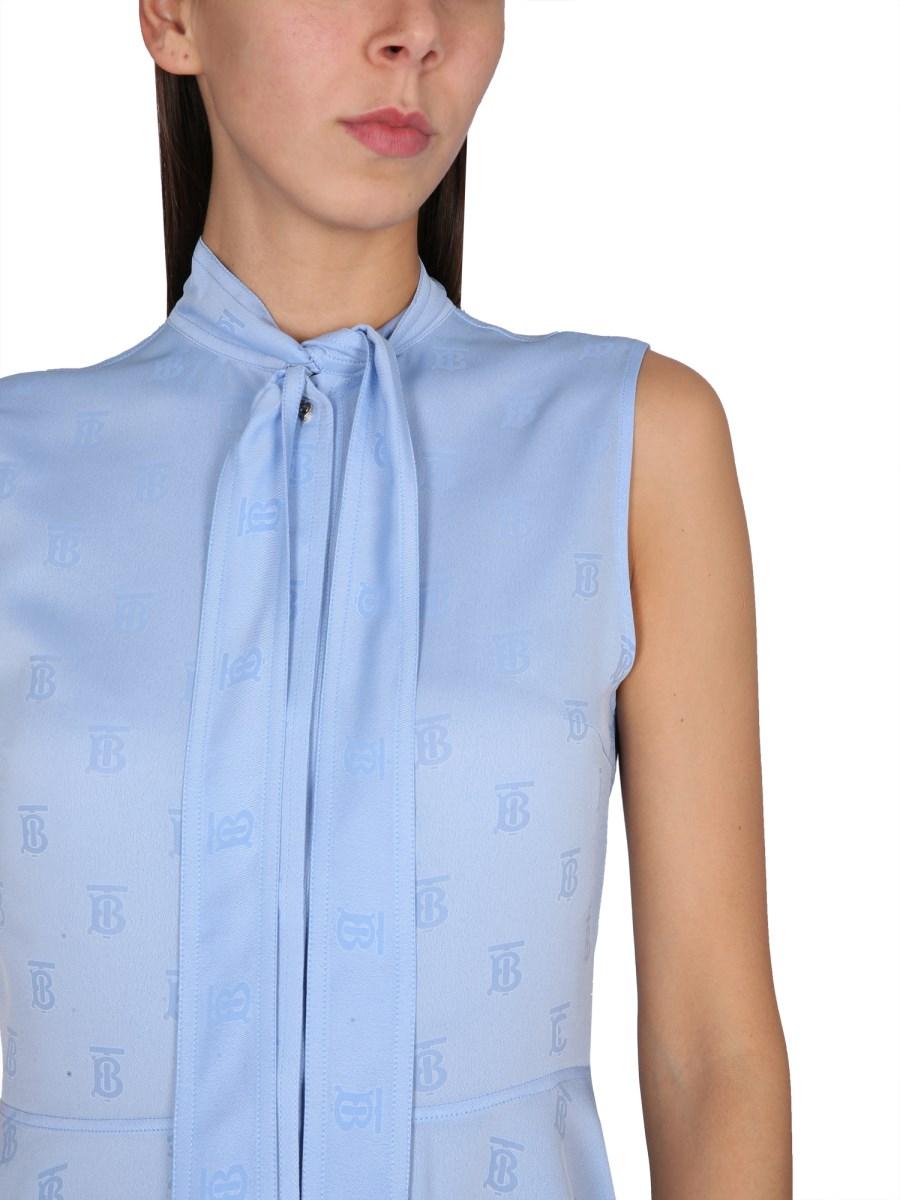 BURBERRY BLUSA CON LOGO JACQUARD