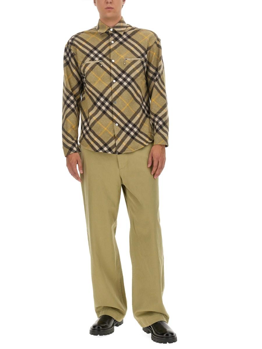 BURBERRY CAMICIA IN LANA