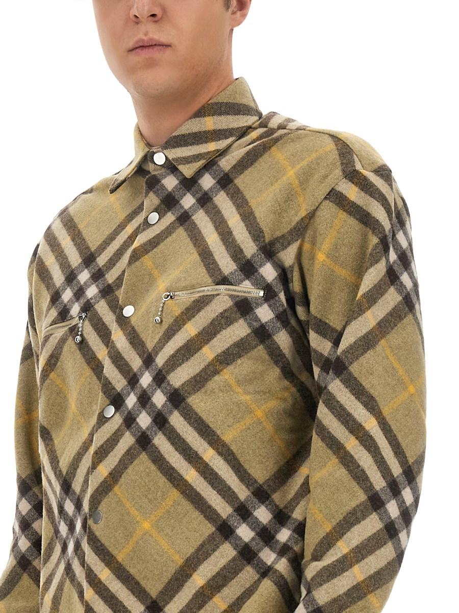 BURBERRY CAMICIA IN LANA