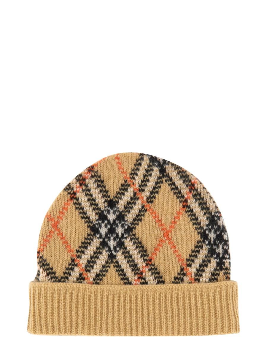 BURBERRY CAPPELLO BEANIE IN CASHMERE CHECK