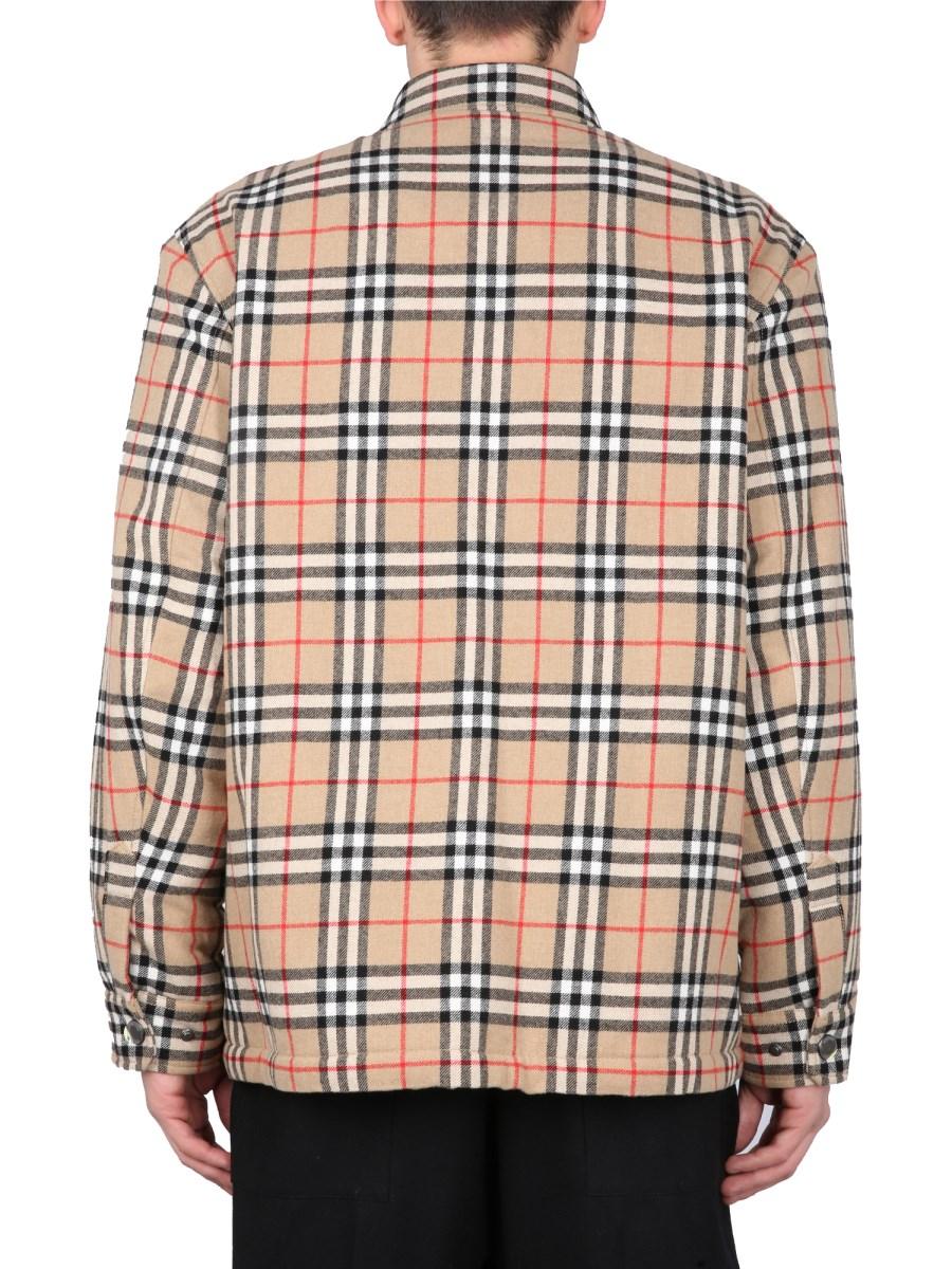 BURBERRY GIACCA CON MOTIVO CHECK IN LANA