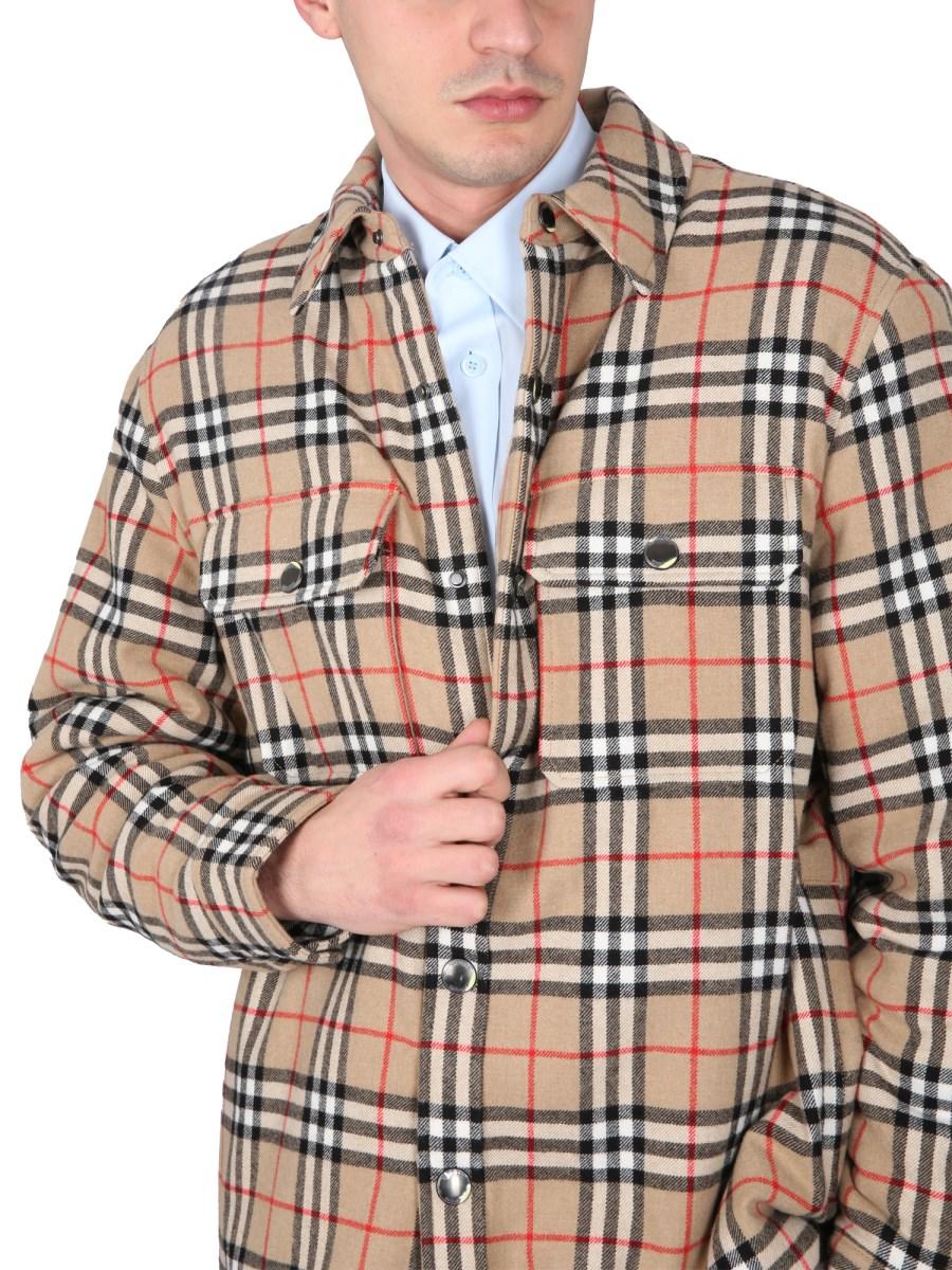 BURBERRY GIACCA CON MOTIVO CHECK IN LANA
