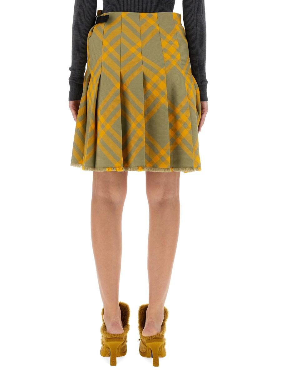 BURBERRY KILT IN MISTO LANA CHECK