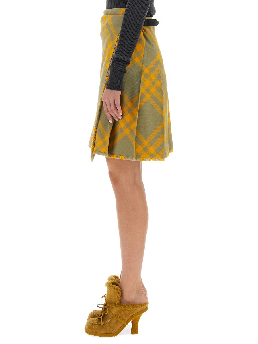 BURBERRY KILT IN MISTO LANA CHECK