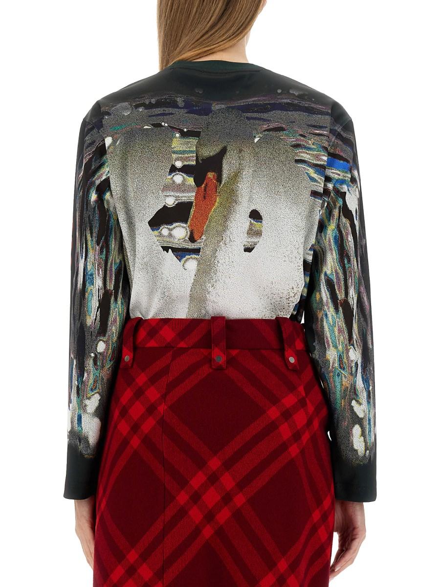 BURBERRY MAGLIA CON STAMPA CIGNO