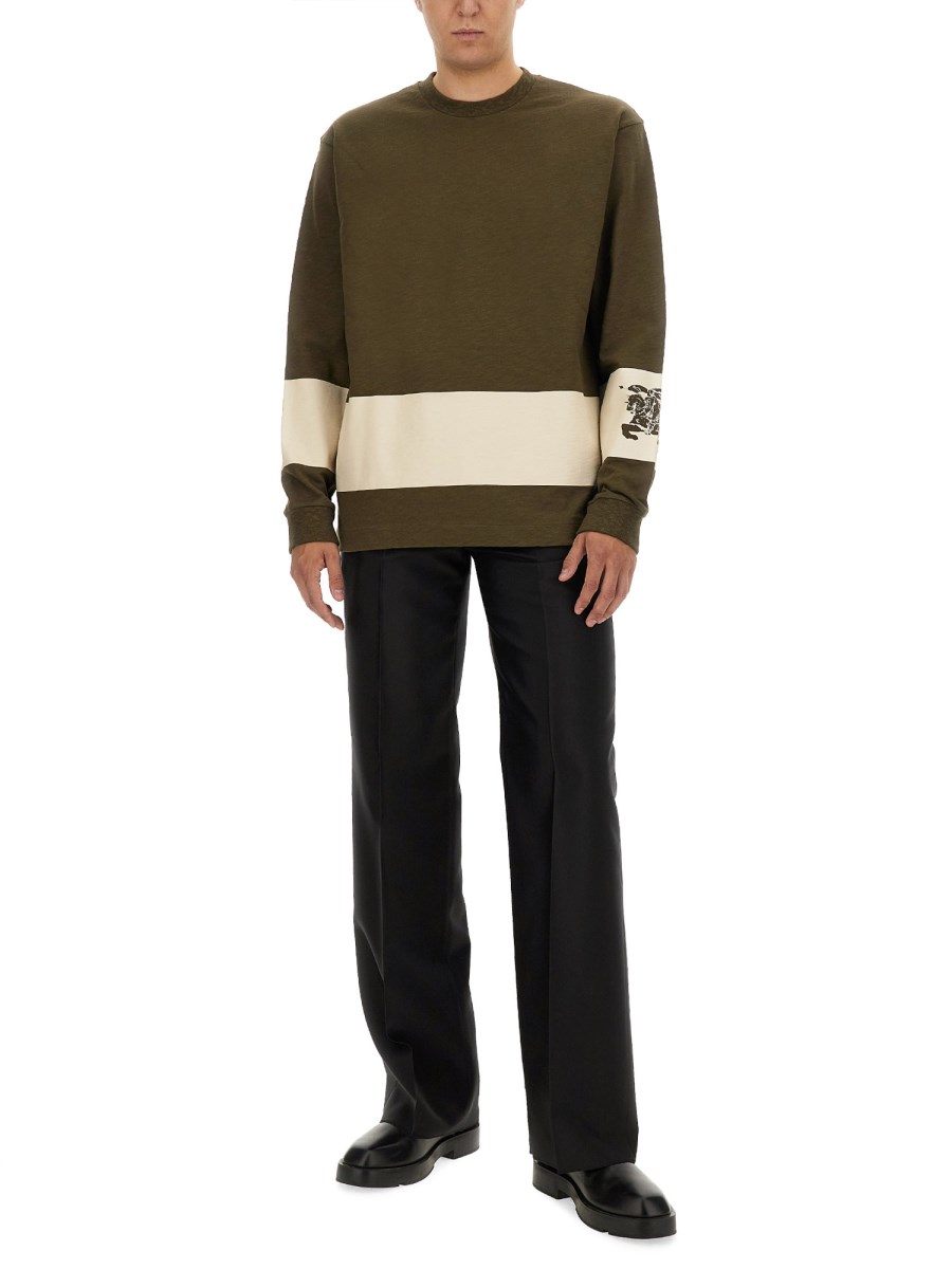 BURBERRY MAGLIA IN COTONE CON EKD E RIGA