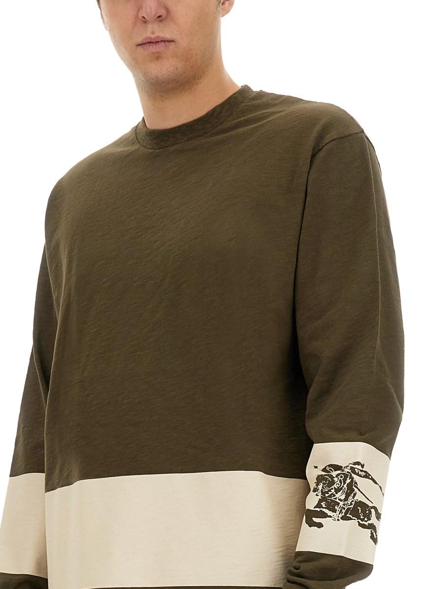 BURBERRY MAGLIA IN COTONE CON EKD E RIGA