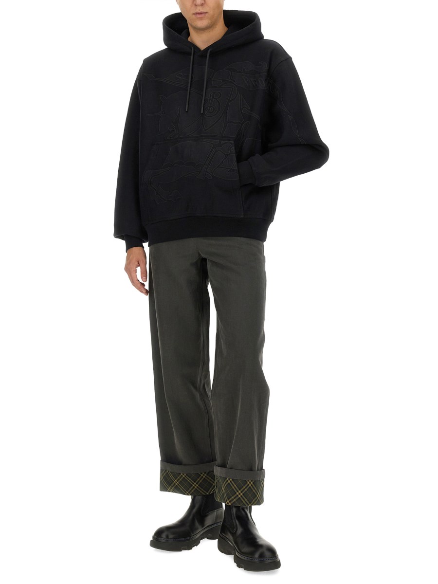 BURBERRY PANTALONE CARPENTER IN TWILL DI COTONE