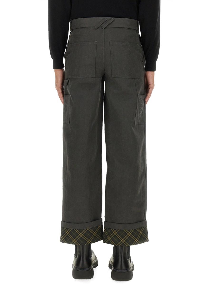 BURBERRY PANTALONE CARPENTER IN TWILL DI COTONE