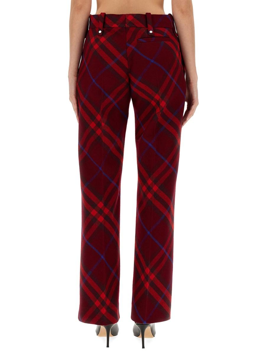 BURBERRY PANTALONE IN LANA CHECK