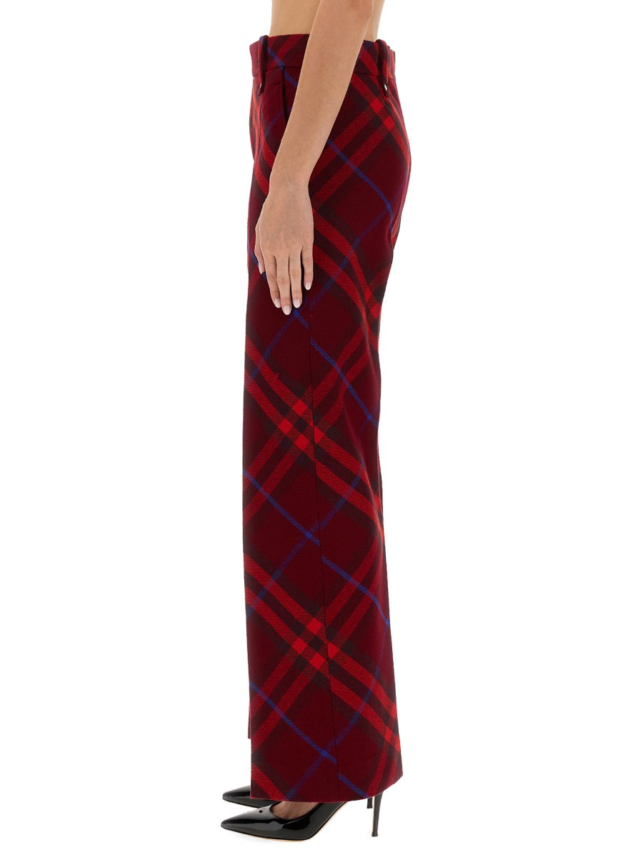 BURBERRY PANTALONE IN LANA CHECK