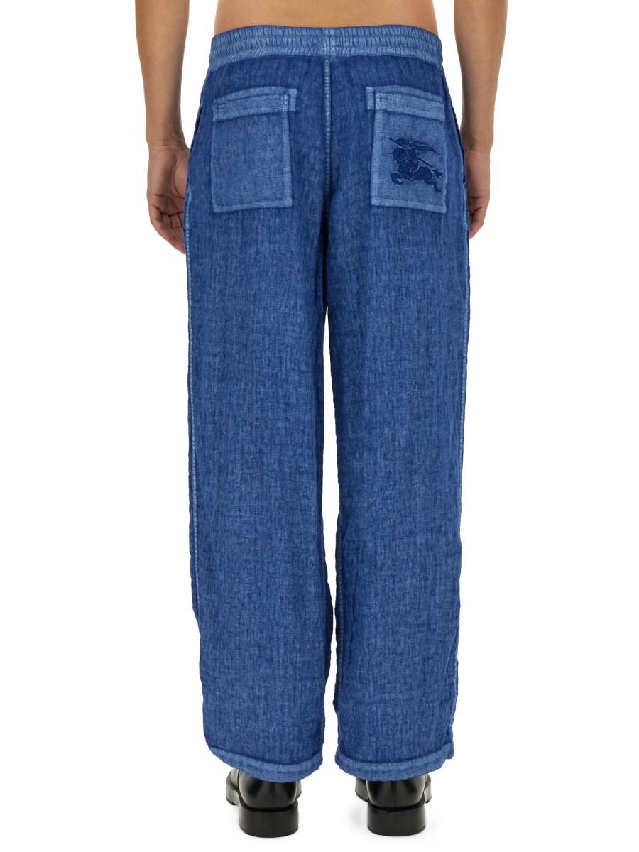 BURBERRY PANTALONE IN LINO