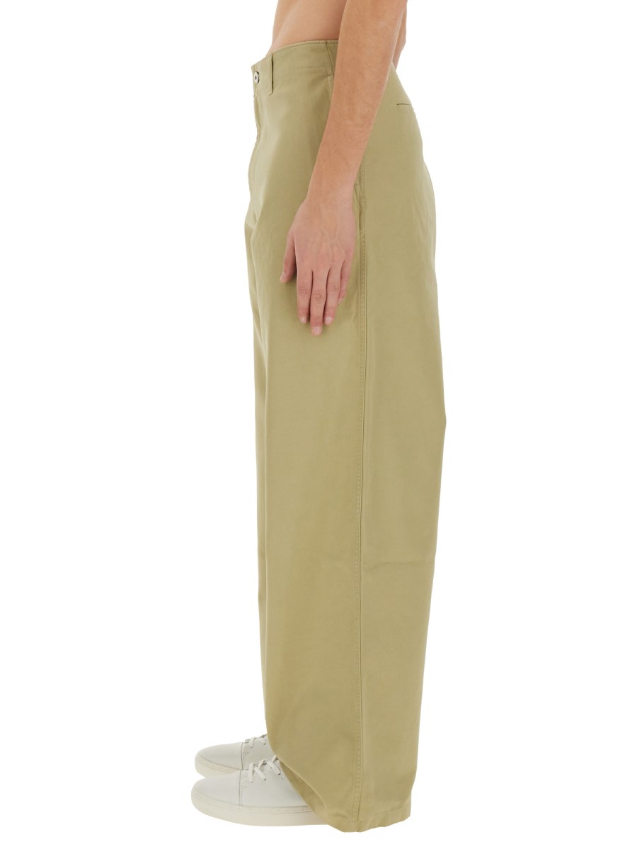 BURBERRY PANTALONE STRAIGHT LEG IN COTONE