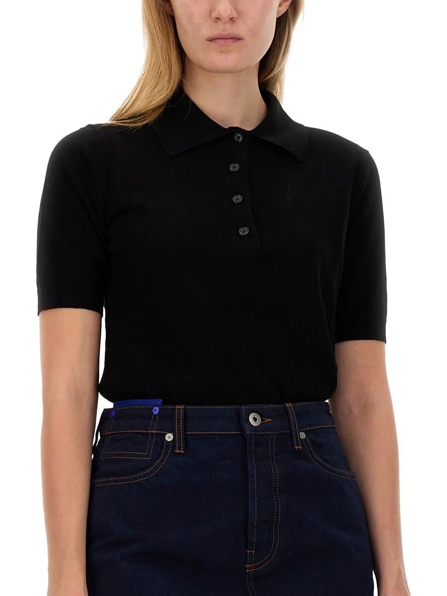 BURBERRY POLO IN COTONE STRETCH