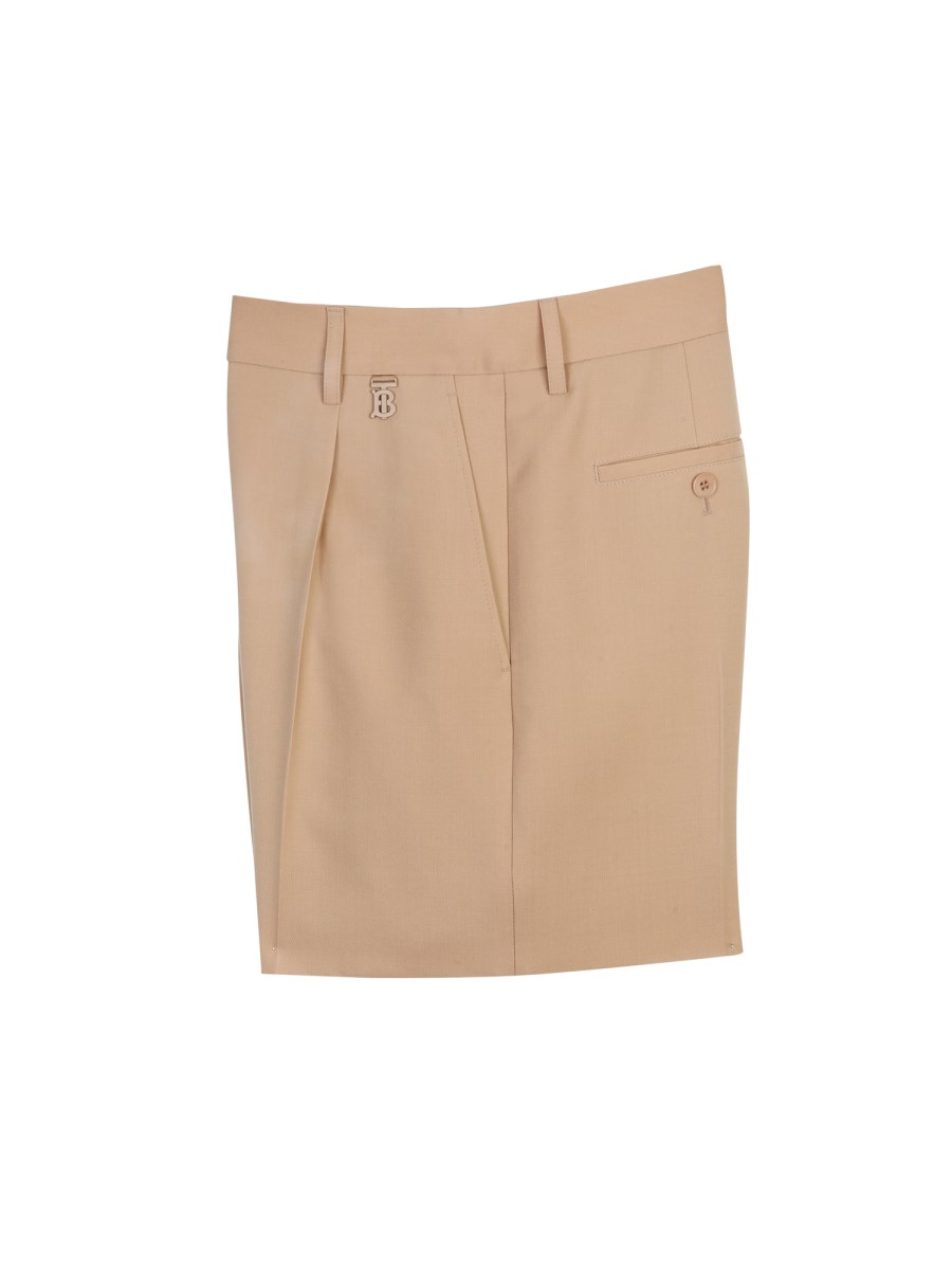 BURBERRY SHORTS IN COTONE CON PINCES