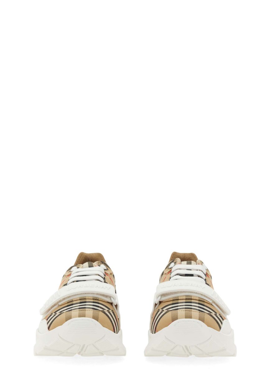 BURBERRY SNEAKER NEW REGIS CHECK IN PELLE
