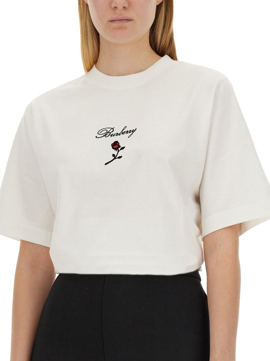 BURBERRY T-SHIRT IN JERSEY DI COTONE CON LOGO