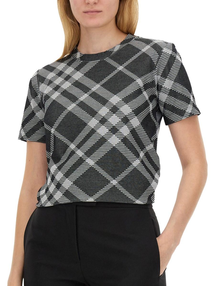 BURBERRY T-SHIRT STRETCH CHECK