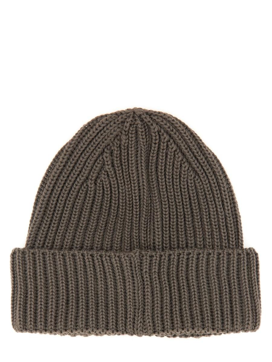 C.P. COMPANY CAPPELLO BEANIE IN LANA CON LOGO