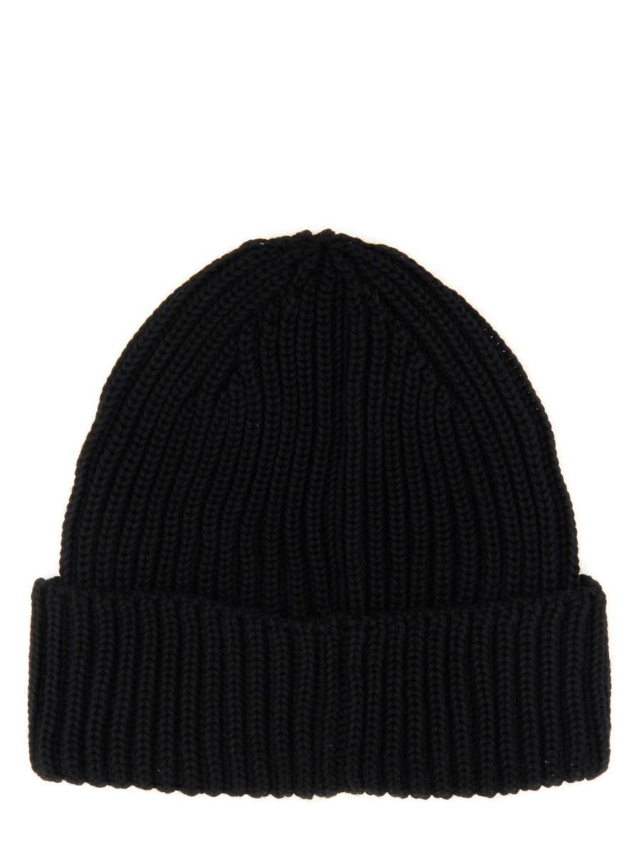 C.P. COMPANY CAPPELLO BEANIE IN LANA CON LOGO