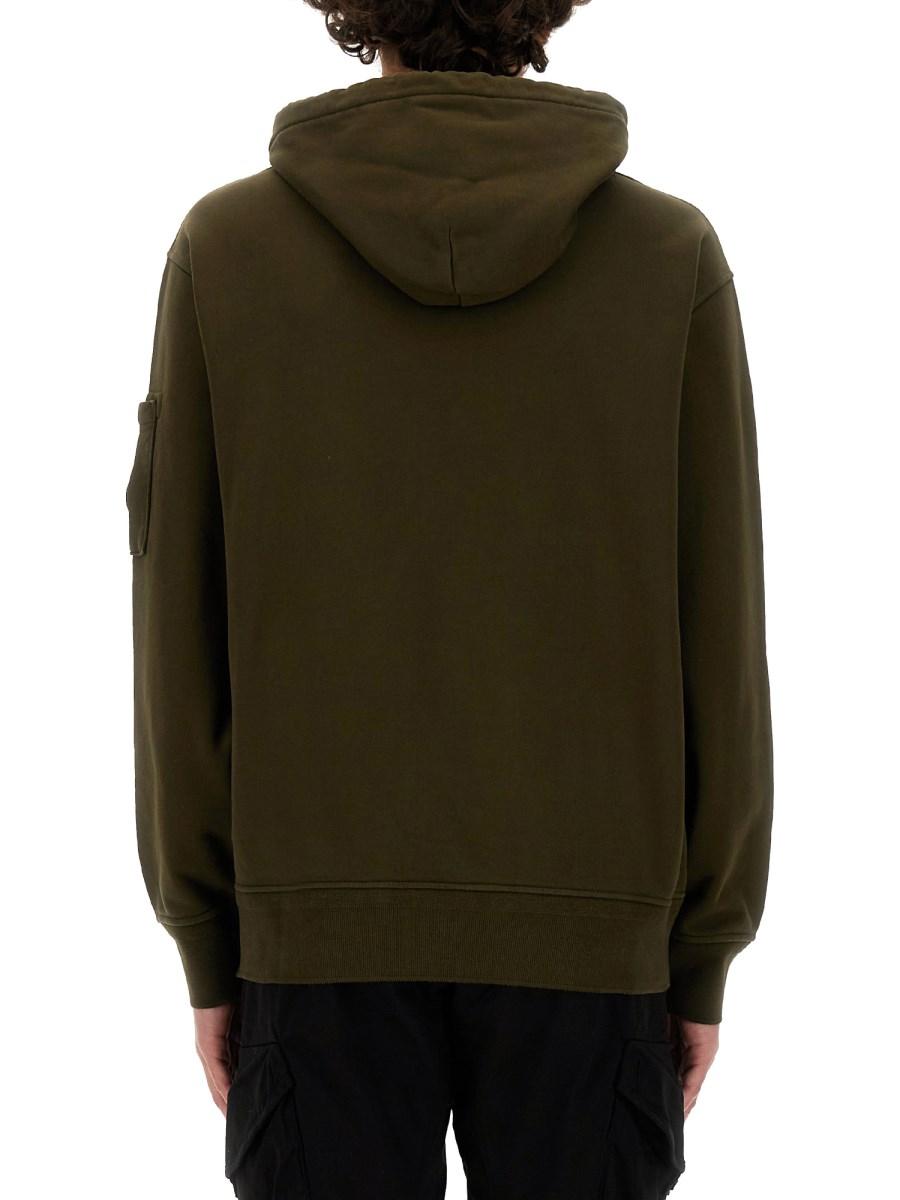 C.P. COMPANY FELPA CON CAPPUCCIO