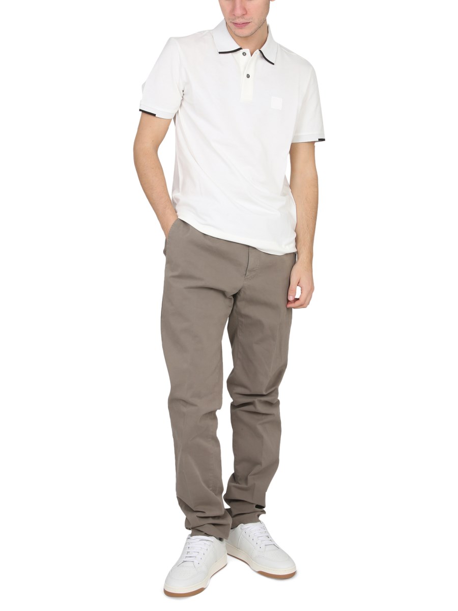 C.P. COMPANY POLO IN COTONE CON PATCH LOGO