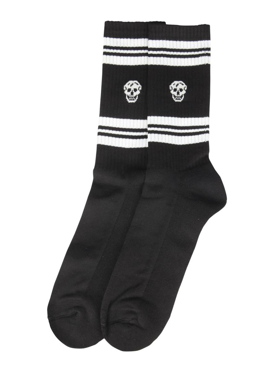 ALEXANDER McQUEEN CALZINI SKULL SPORTIVI IN MISTO COTONE