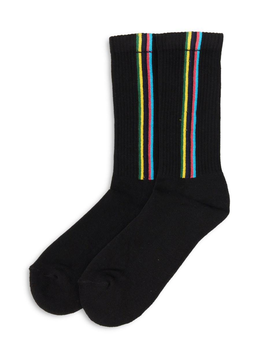PS BY PAUL SMITH CALZINI SPORTS STRIPE IN MISTO COTONE