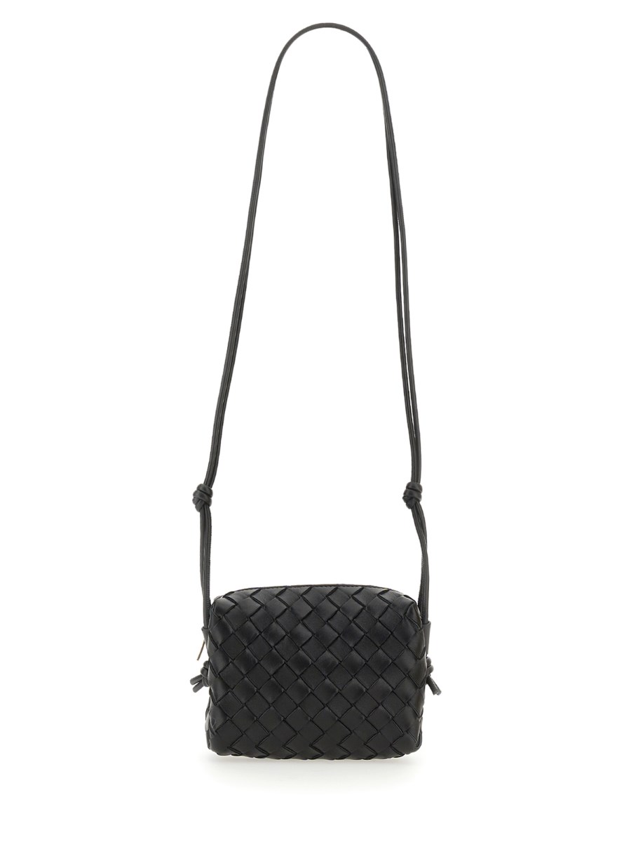 BOTTEGA VENETA CAMERA BAG "LOOP" MINI IN PELLE CON MOTIVO INTRECCIATO