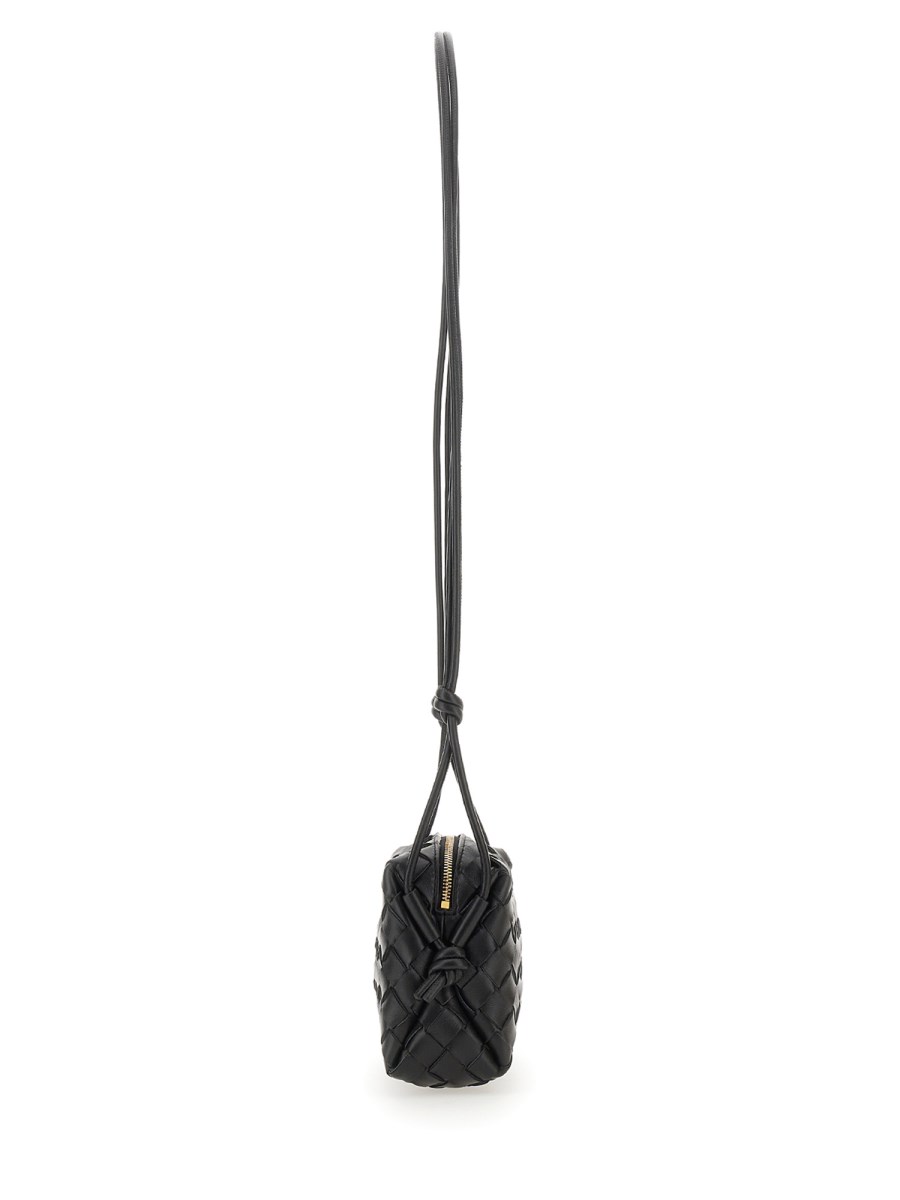 BOTTEGA VENETA CAMERA BAG "LOOP" MINI IN PELLE CON MOTIVO INTRECCIATO