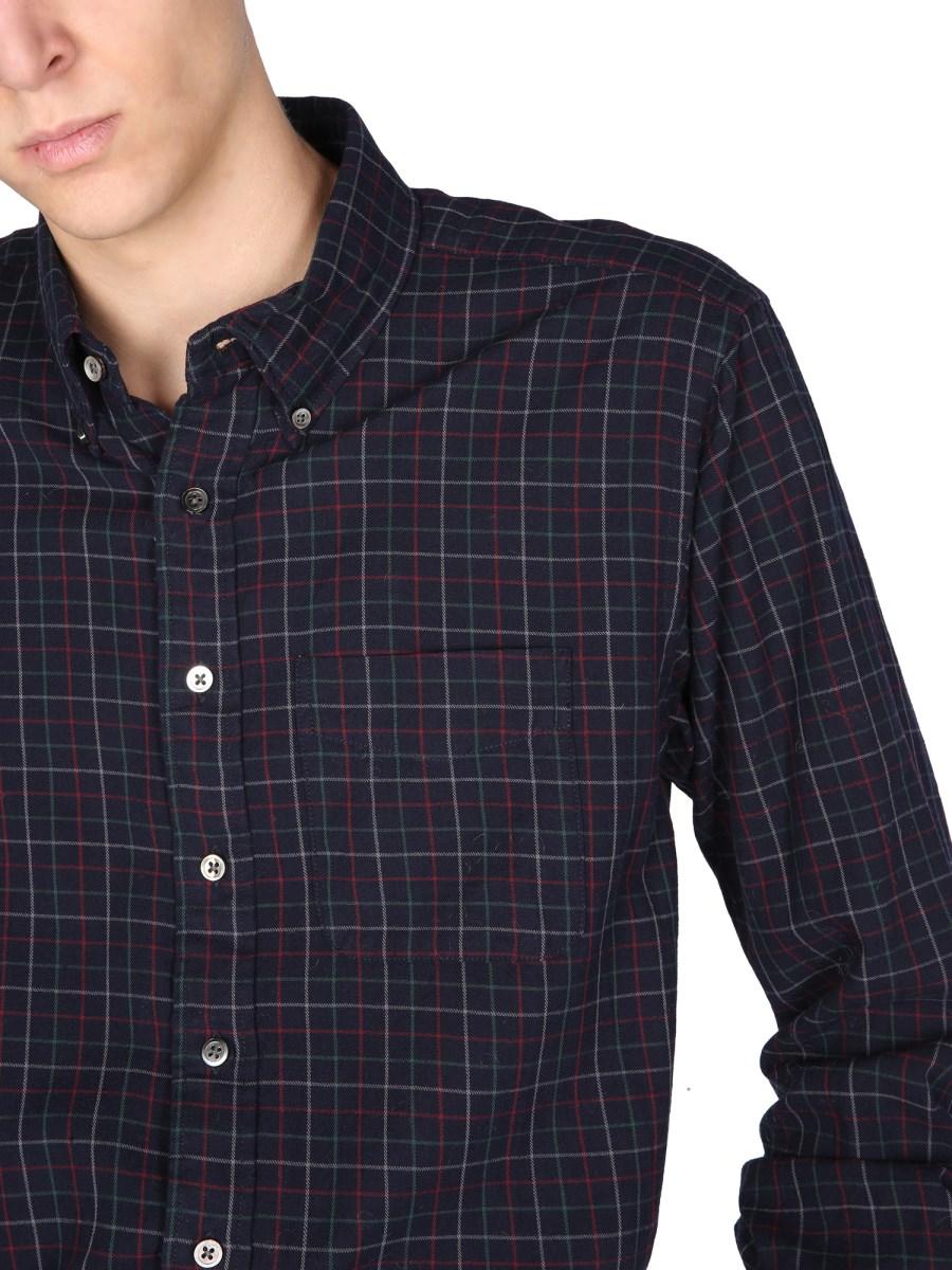 ENGINEERED GARMENTS CAMICIA "19 CENTURY" IN COTONE CON MOTIVO A QUDRI MULTICOLOR